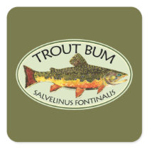 Trout Bum Fishing Stickers