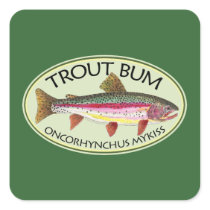 Trout Bum Fishing Stickers