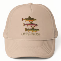 Trout Catch and Release Trucker Hats