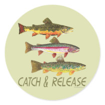 Trout Catch and Release Stickers