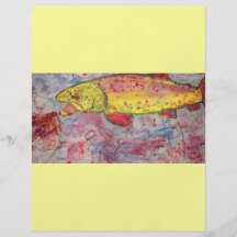 trout chasing fly personalized flyer