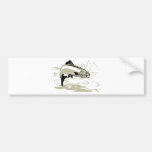 trout fish jumping bumper stickers