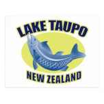 Trout fish lake taupo new zealand post card