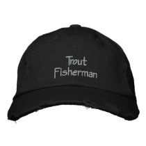 Trout Fisherman Embroidered Baseball Cap / Hat