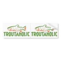 Trout Fisherman Fishing Bumper Stickers