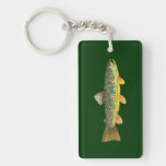Trout Fishing Acrylic Key Chain