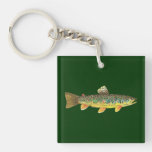 Trout Fishing Acrylic Keychain