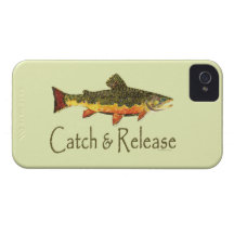 Trout Fishing Catch and Release iPhone 4 Cases