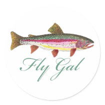 Trout Fly Fishing Sticker