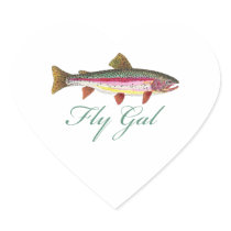 Trout Fly Fishing Sticker