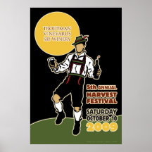 Troutman Vineyards Harvest Festival 2009 Poster