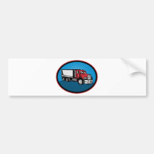 truck dump dumper tipper lorry retro bumper sticker