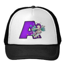 Trucker Hat Cute Fairy Letter A
