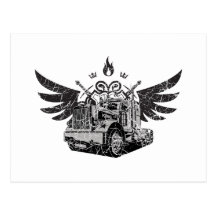 Trucker Wings Post Card