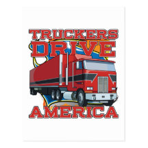 Truckers Drive America Post Cards