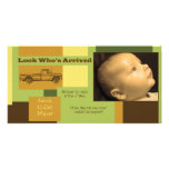 Truckin' Into Town: Birth Announcement photo cards
