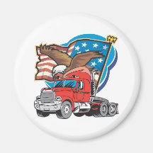 Trucking Eagle Fridge Magnets