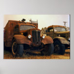 Trucks Under Cloud of Smoke Print
