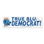 True Blue Democrat Bumper Sticker 