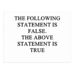 true false logic proverb postcard