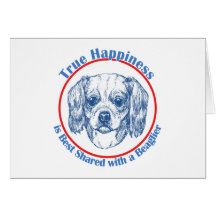 True Happiness with a Beaglier Greeting Cards