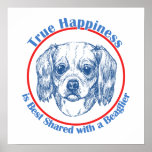 True Happiness with a Beaglier Print