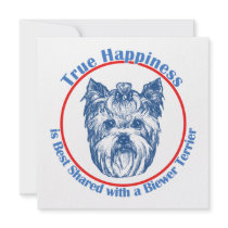 True Happiness with a Biewer Terrier Custom Invites