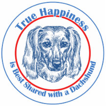 True Happiness with a Dachshund (Longhair) Photo Cutout