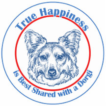 True Happiness with a Dorgi (longhair) Cut Out