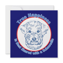 True Happiness with a Schnoodle Personalized Announcement