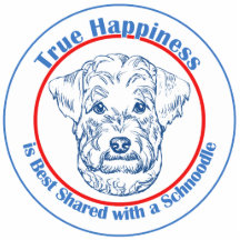 True Happiness with a Schnoodle Photo Cut Outs