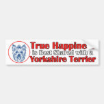 True Happiness with a Yorkshire Terrier Bumper Sticker