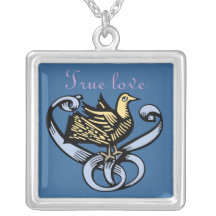 True Love Bird Emblem Personalized Necklace