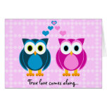 True Love Comes Along... Owl Cartoon Card