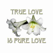 True Love is Pure Love (White Easter Lilies) Photo Cut Outs
