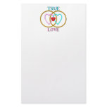 True Love: pink/blue/God/wedding bands stationery
