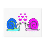 True Love - Snail Cartoon Postcard