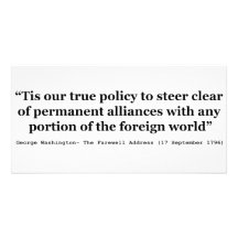 True Policy to Steer Clear of Permanent Alliances Photo Card Template
