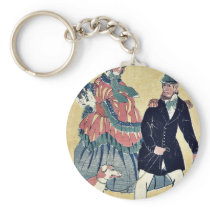 True sketch of British people by Utagawa,Yoshikazu Key Chain