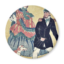 True sketch of British people by Utagawa,Yoshikazu Magnet