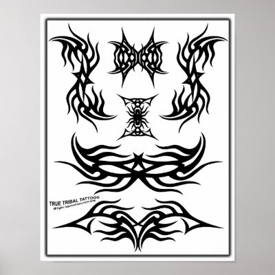 True Tribal Tattoo Flash SheetZ03 Poster by TrueTribal
