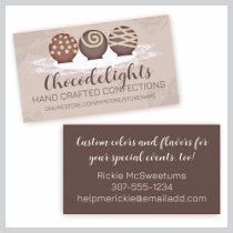 truffles chocolate candy making baking business ca business card templates