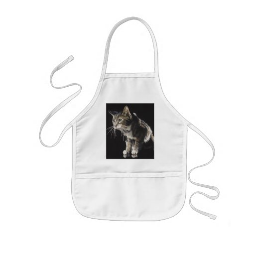 Truffles the Tabby Cat Watercolor Apron