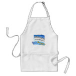 Trumpet and Keyboard, blue theme graphic music Apron