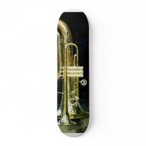 Trumpet and Tuba Skateboard Deck