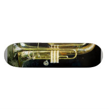 Trumpet and Tuba Skateboard Deck