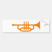 trumpet bumper sticker
