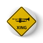 Trumpet Crossing Highway Sign Button