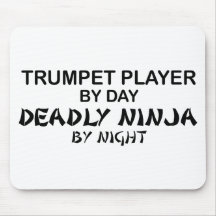 Trumpet Deadly Ninja by Night Mousepads