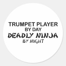 Trumpet Deadly Ninja by Night Stickers